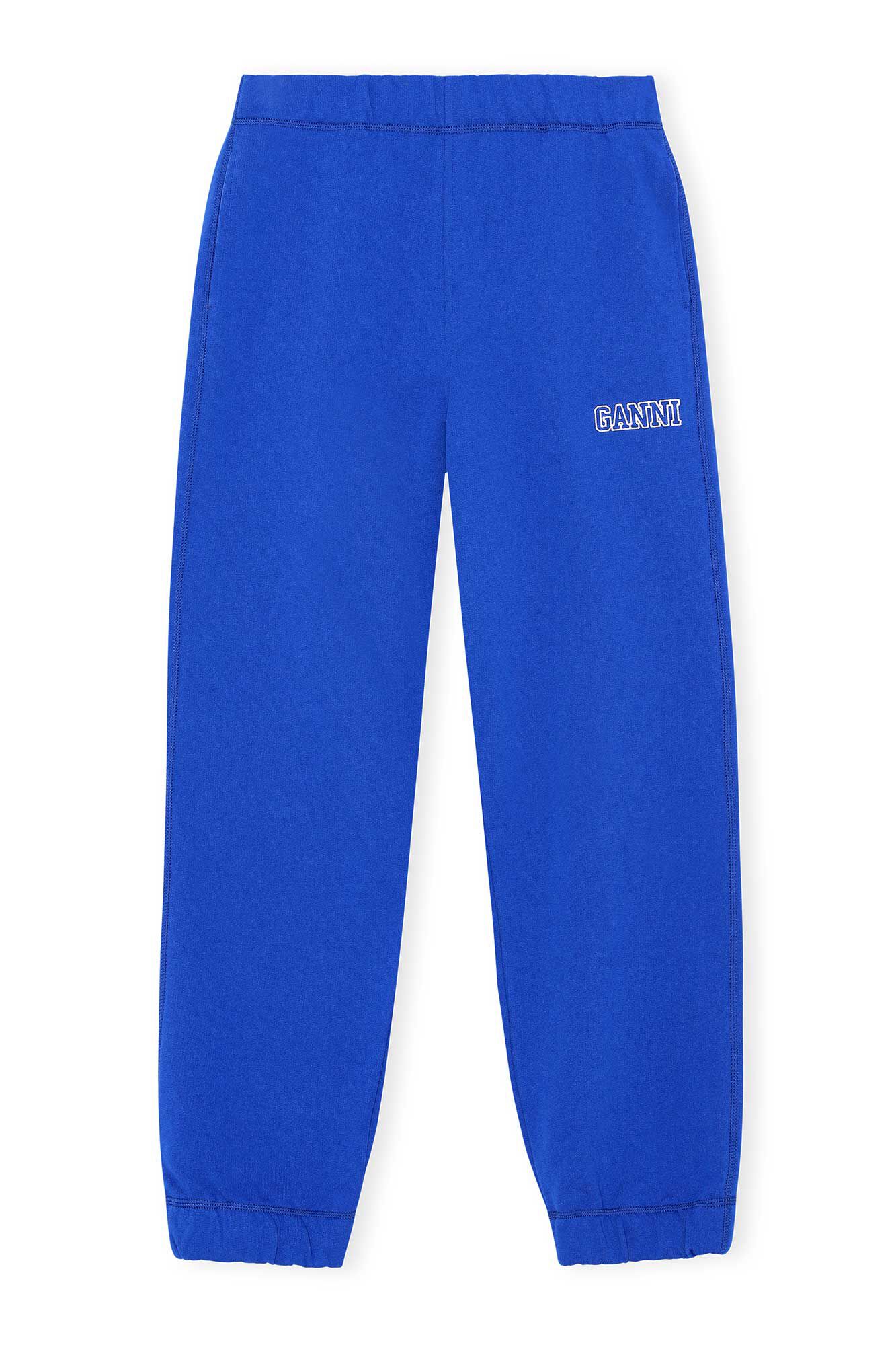 Software Isoli Elasticated Pants, Cotton, in colour Daphne - 1 - GANNI