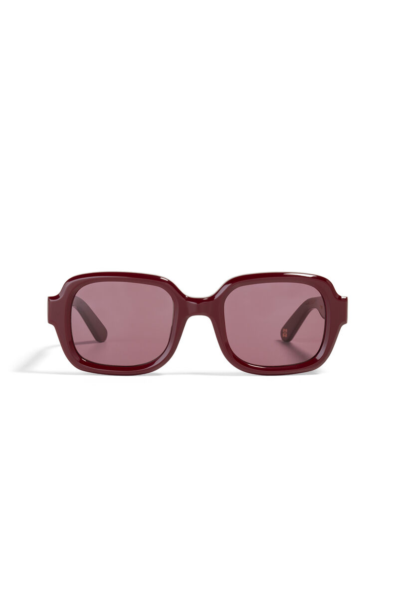 GANNI x Ace & Tate Twiggy Solglasögon , Acetate, in colour Burgundy - 2 - GANNI