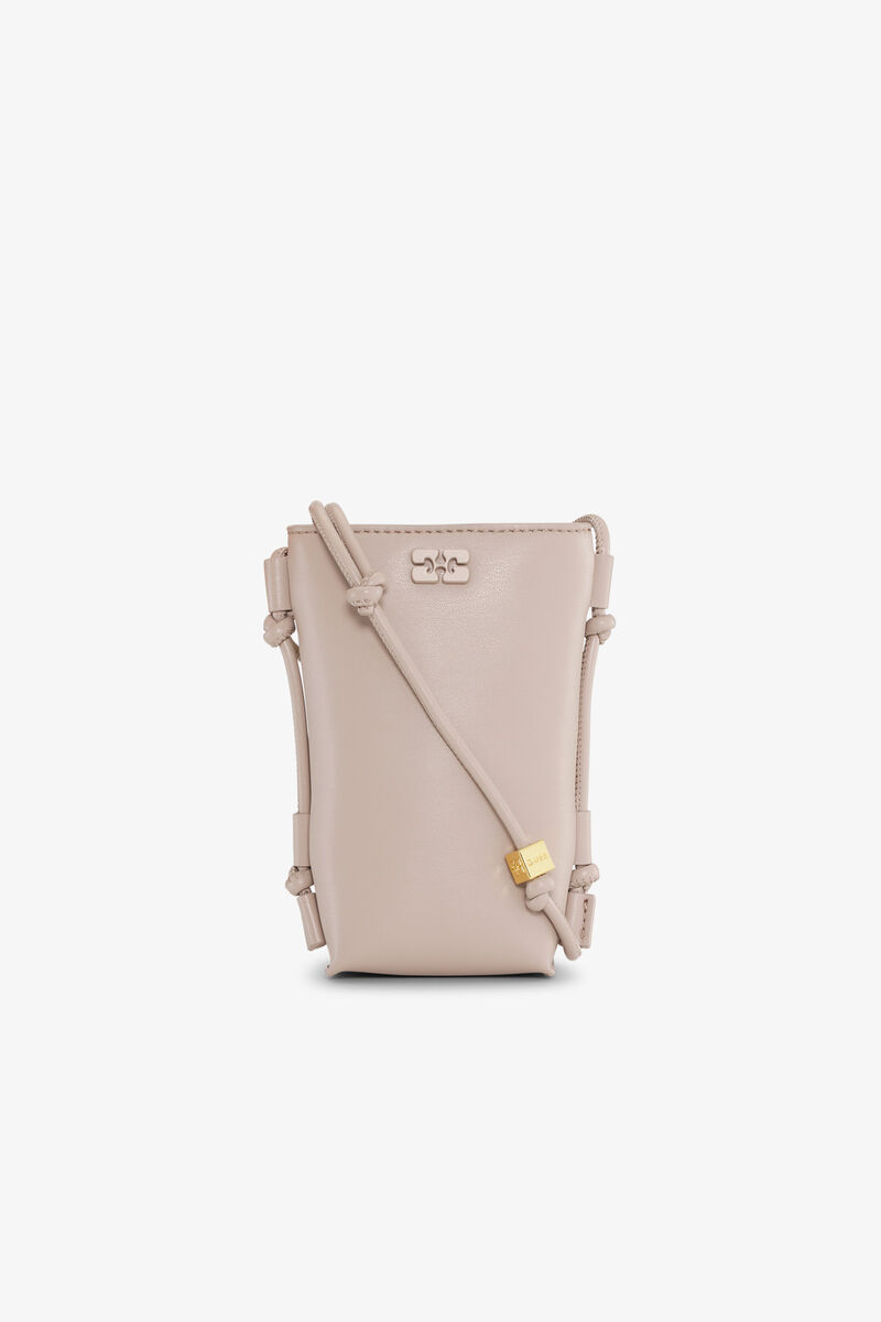 Light Grey GANNI Bou Crossbody Bag, Polyester, in colour Oyster Gray - 1 - GANNI