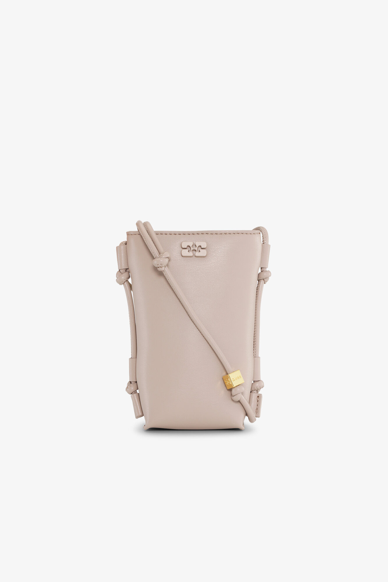 Light Grey GANNI Bou Crossbody Bag, Polyester, in colour Oyster Gray - 1 - GANNI