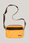 Quilted Recycled Tech Festival Bag, Polyester, in colour Bright Marigold - 1 - GANNI