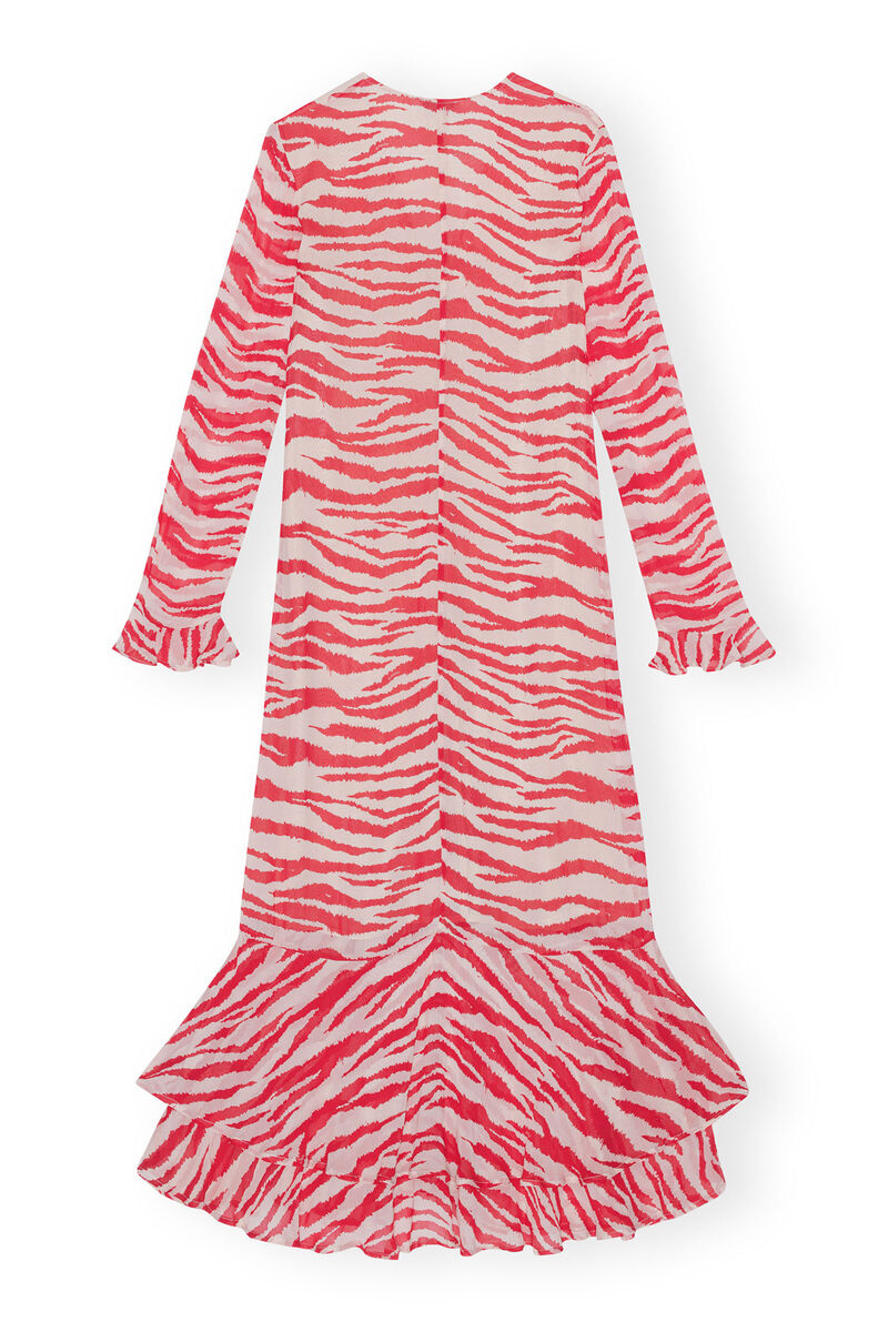 Printed Light Georgette Maxi Dress, Viscose, in colour Castle Wall - 2 - GANNI