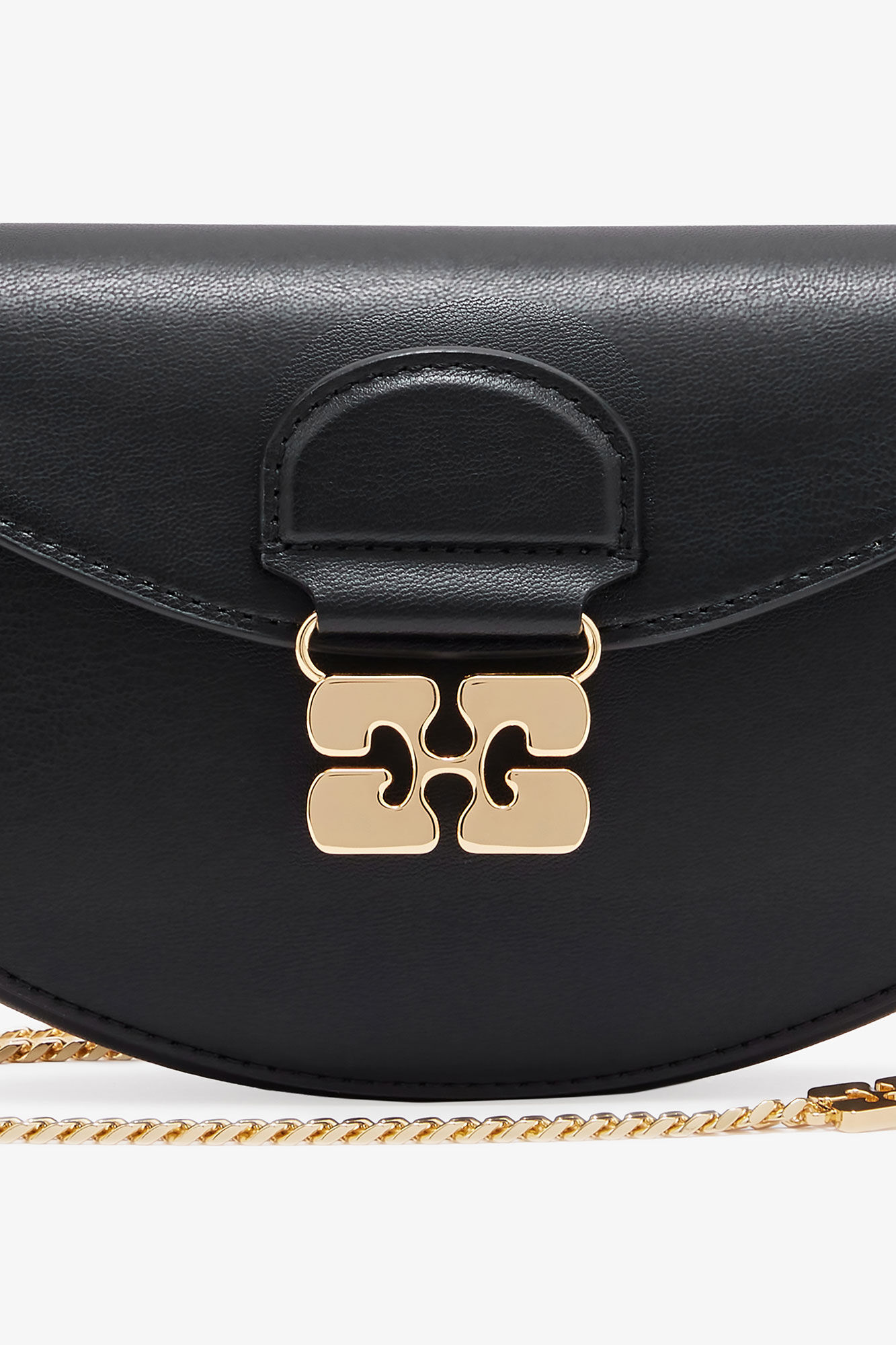Black Apo-G Wallet On Chain, Polyester, in colour Black - 3 - GANNI