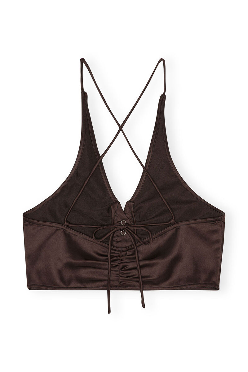 Lace Mix Top, in colour Mole - 2 - GANNI