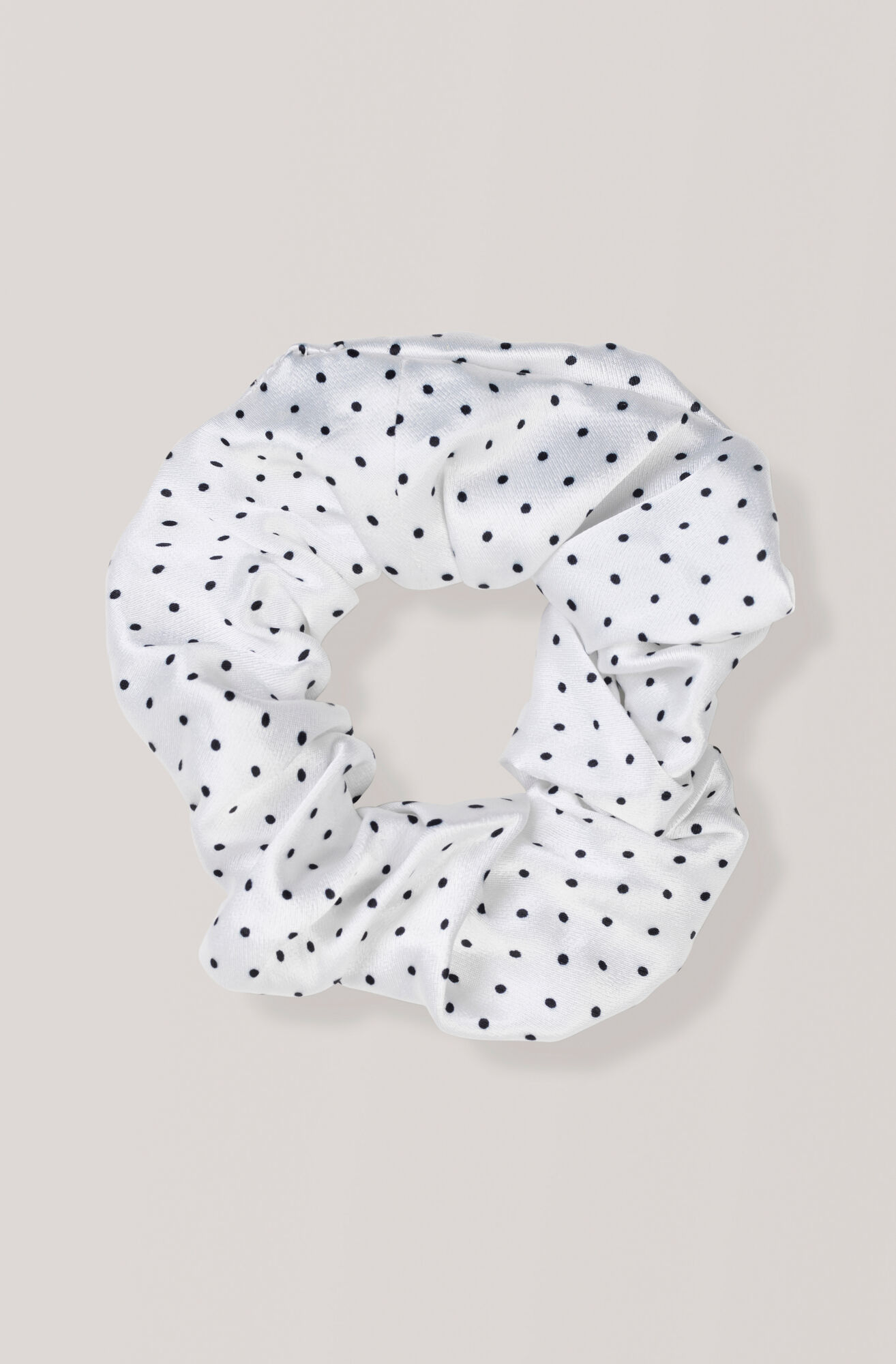 Heavy Satin Scrunchie, Egret Heavy Satin Scrunchie, Egret, hi-res