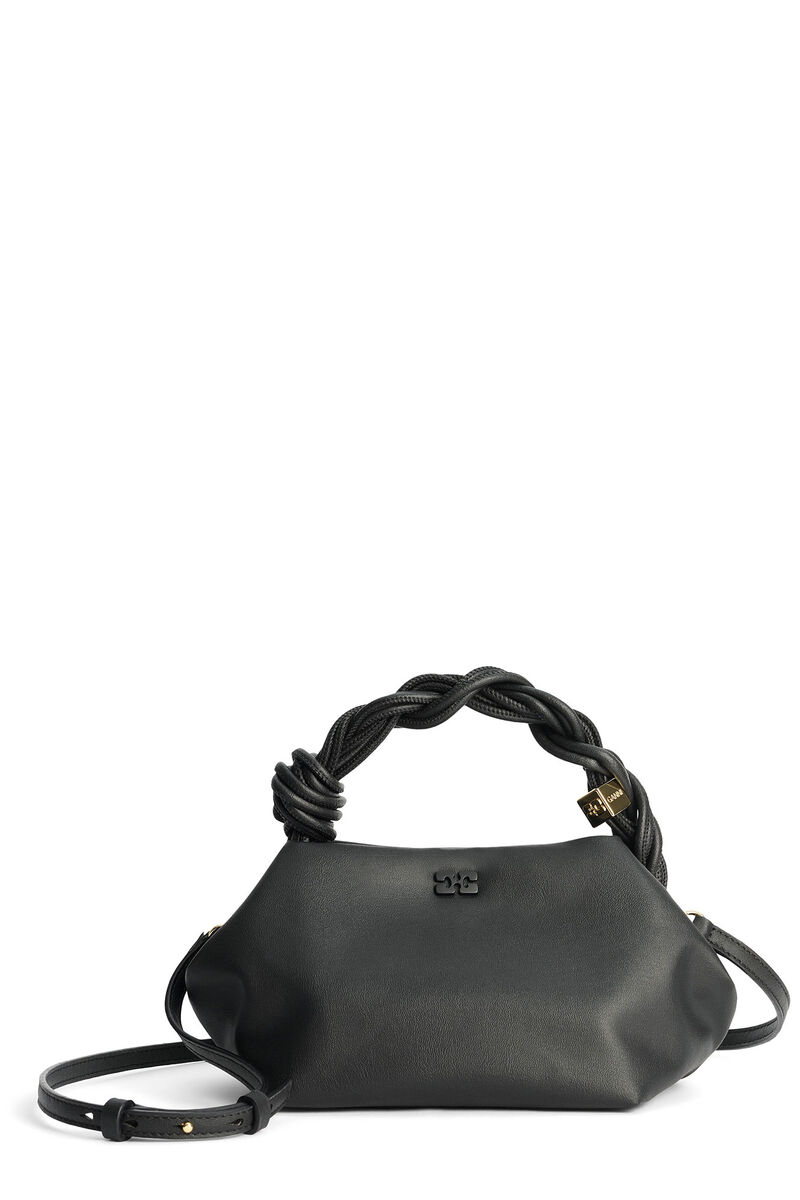 Black Ohoskin GANNI Bou Bag, Recycled Polyester, in colour Black - 7 - GANNI