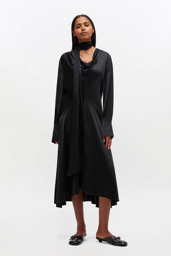 Black Scarf Dress, Black