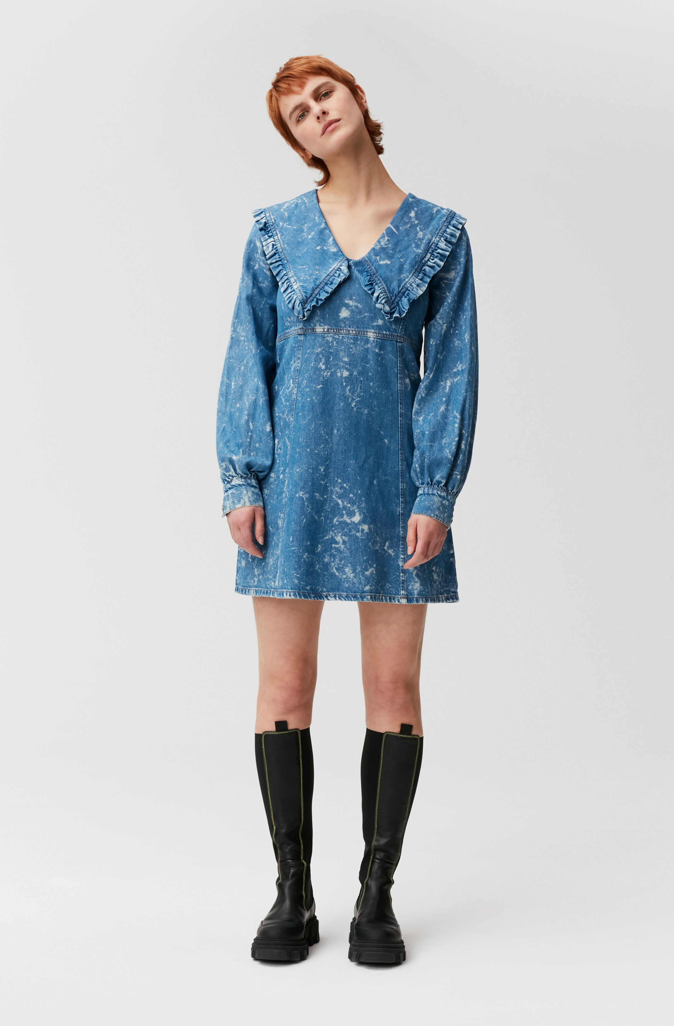 Bleach Bleached Denim Mini Dress | GANNI NL