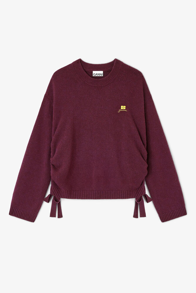 Burgundy Wool Mix Jumper, Burgundy