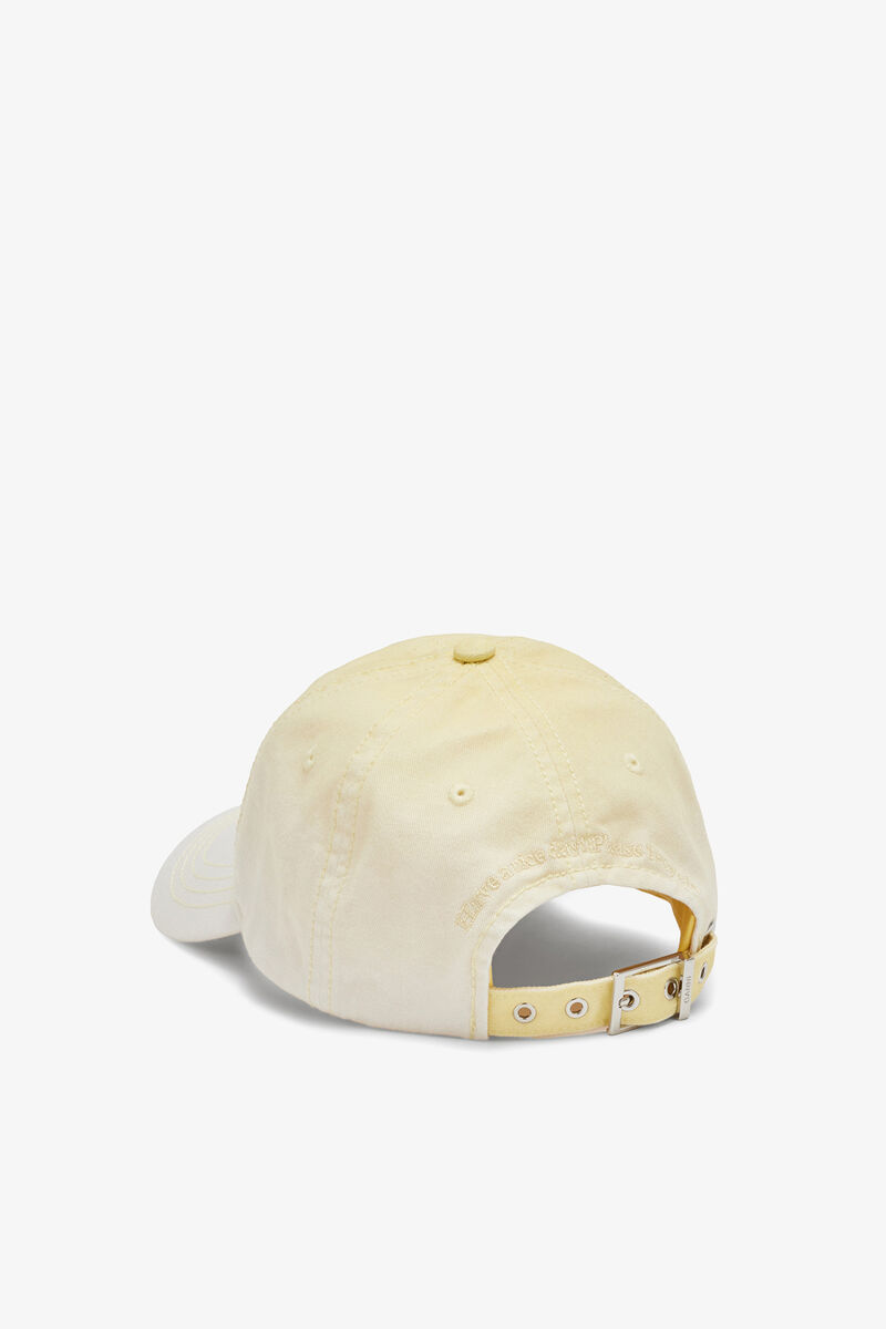 Casquette en coton ombr&eacute;, Organic Cotton, in colour Lemon Meringue - 2 - GANNI