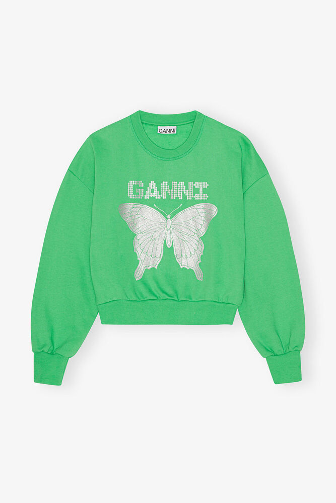 Green Butterfly Sweatshirt, Kelly Green