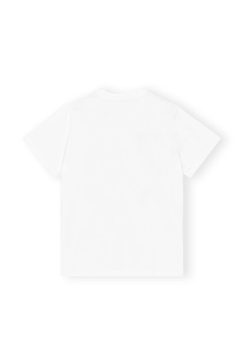 White Relaxed Lemon T-shirt, Cotton, in colour Bright White - 2 - GANNI