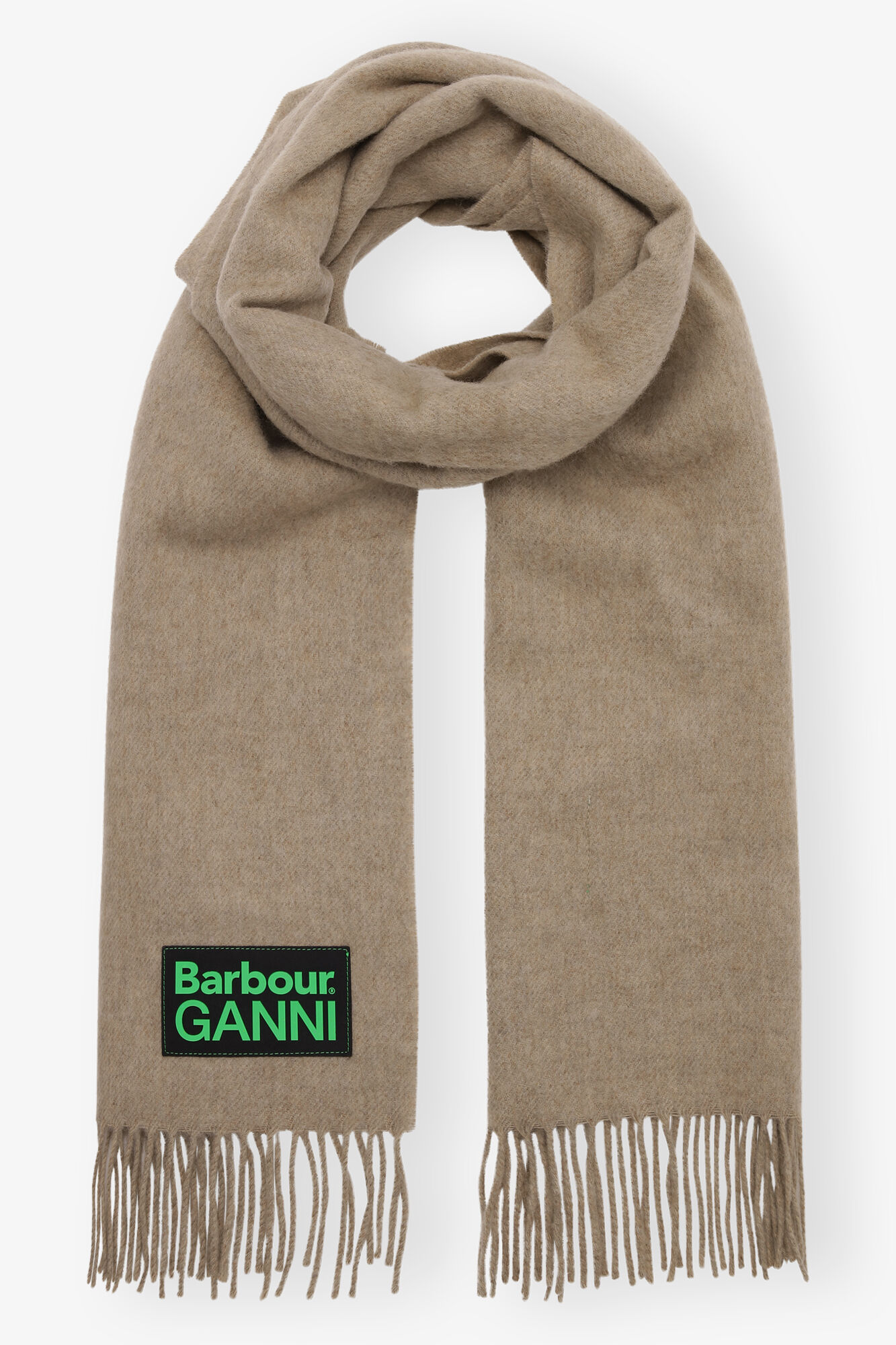Barbour Halst&oslash;rkl&aelig;de, Wool, in colour Almond Milk - 1 - GANNI