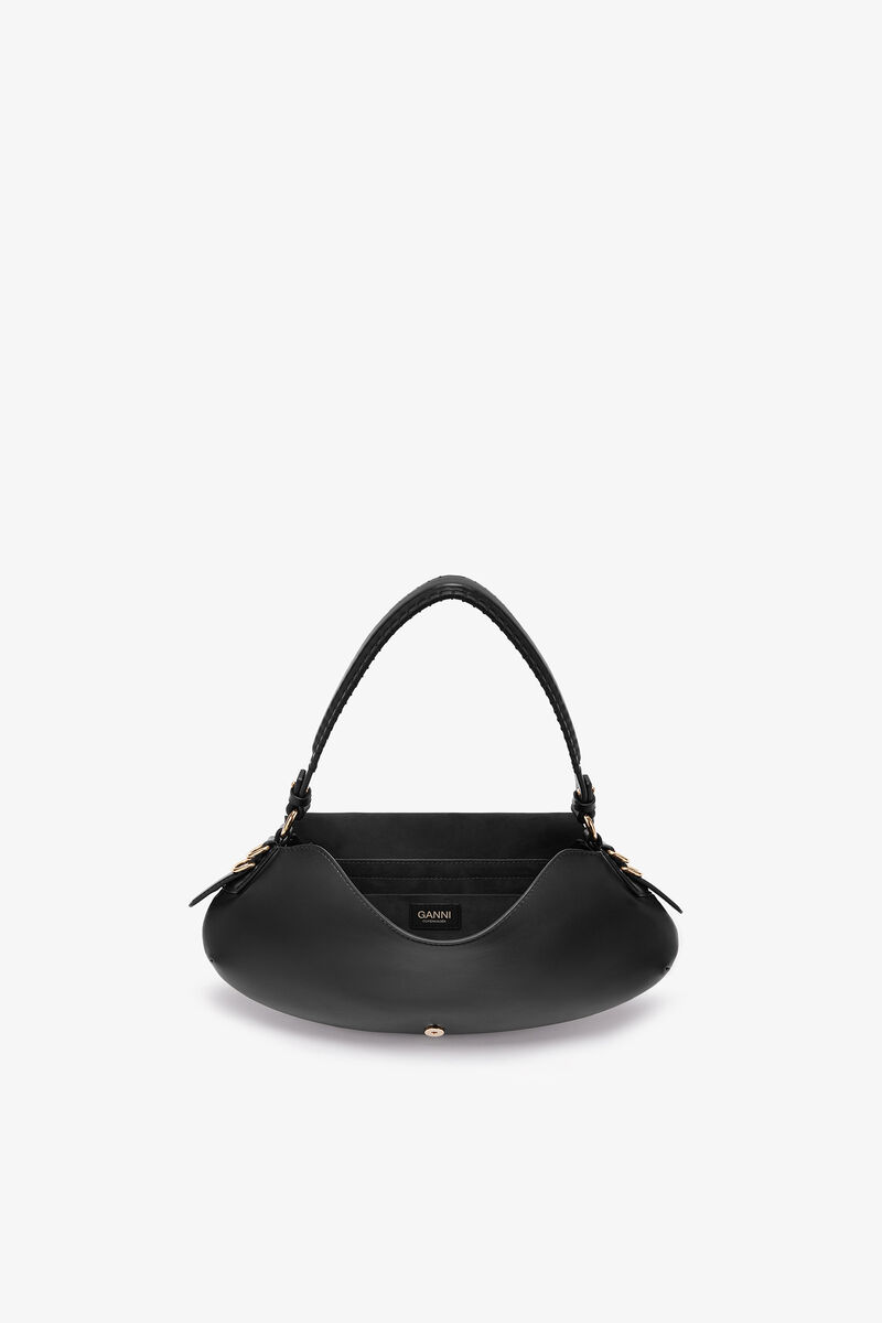 Sac noir B-Kat, Recycled Leather, in colour Black - 3 - GANNI