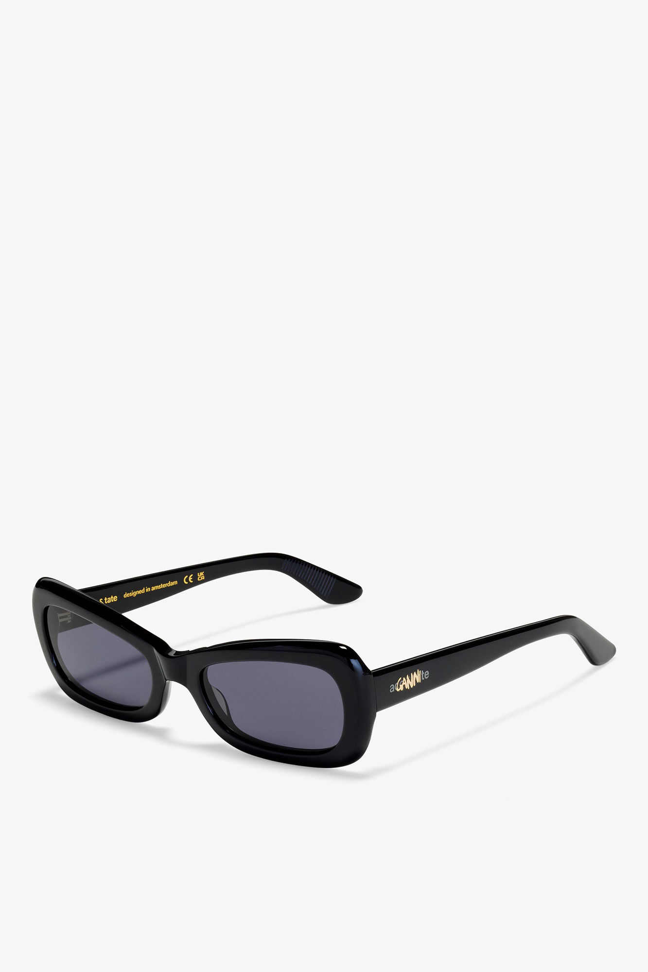GANNI x Ace & Tate Brooke Sunglasses, Acetate, in colour Black - 3 - GANNI