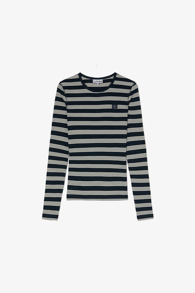 Geripptes Langarmshirt mit Streifen, Sky Captain