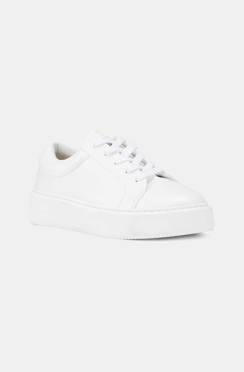 Sporty Sneakers, Vegan Leather, in colour Egret - 1 - GANNI