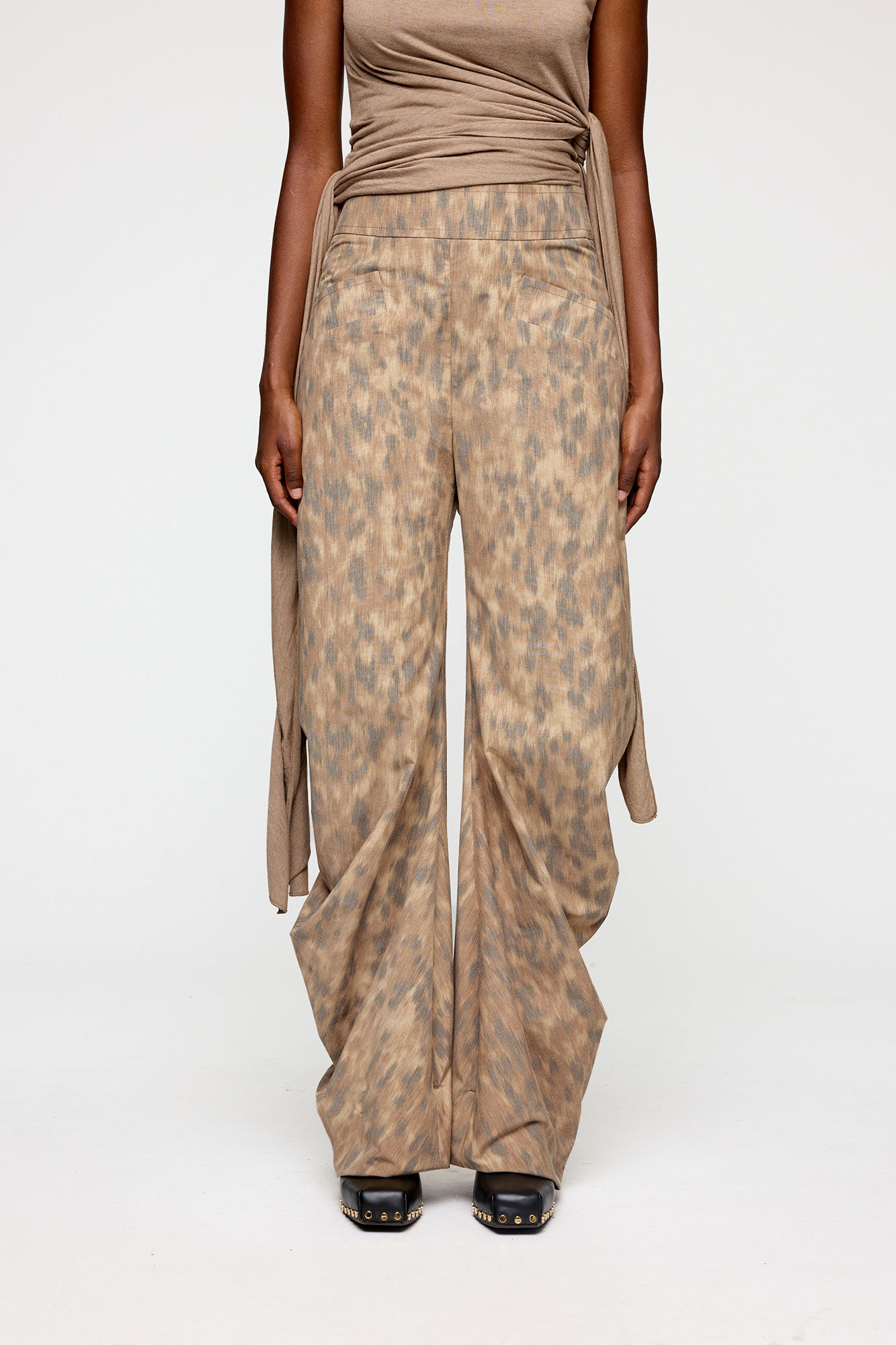 Trousers in Printed Cotton | GANNI LT