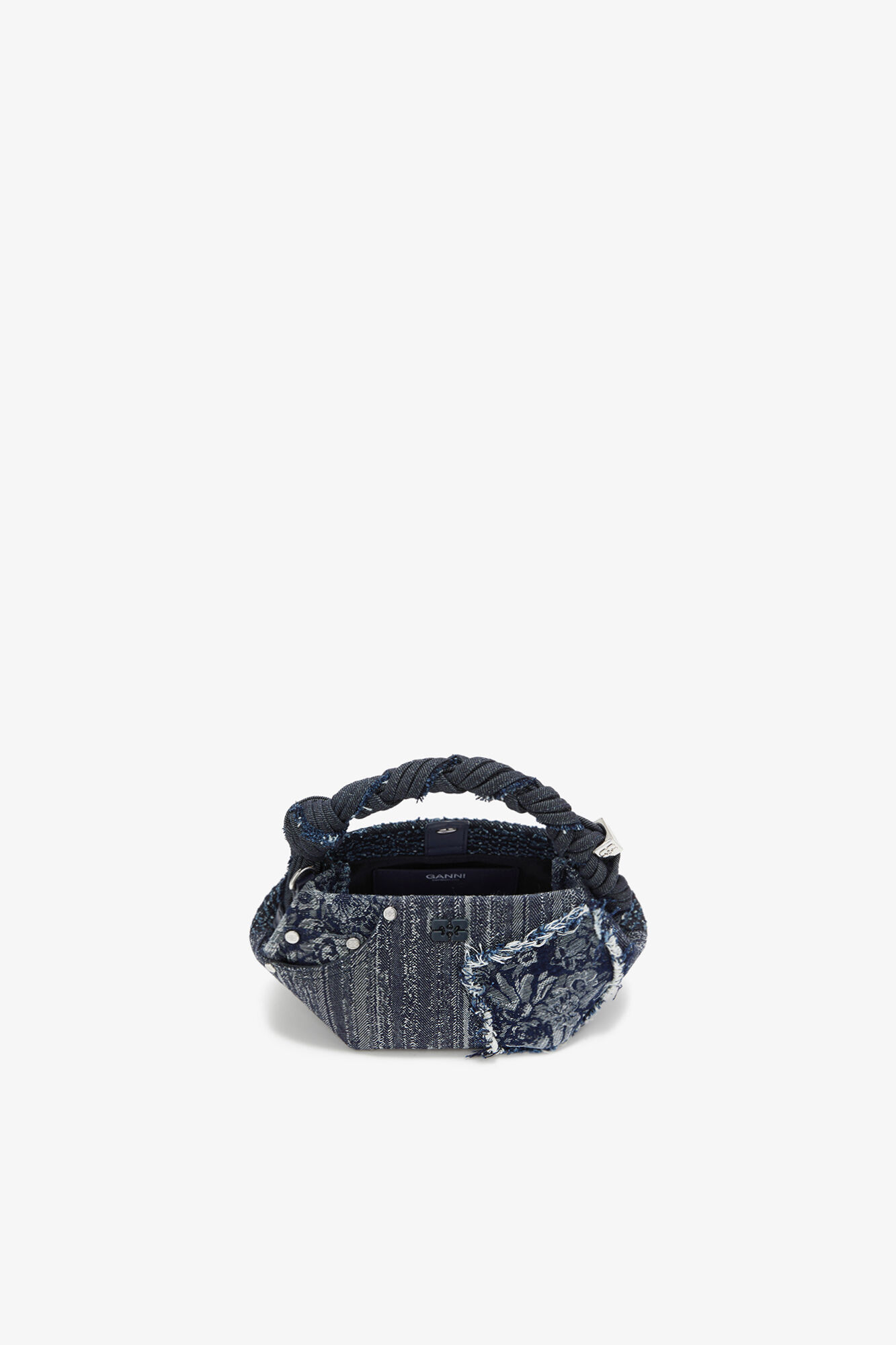 Mini Bou Bag in Denim, Organic Cotton, in colour Rinse - 3 - GANNI