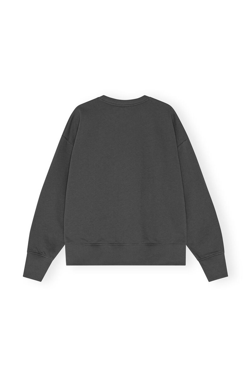 Grey Isoli Oversized Sweatshirt, Cotton, in colour Volcanic Ash - 2 - GANNI