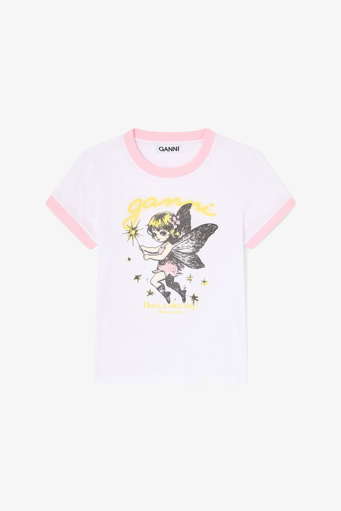 Baby Fit T-shirt with Fairy, Bright White