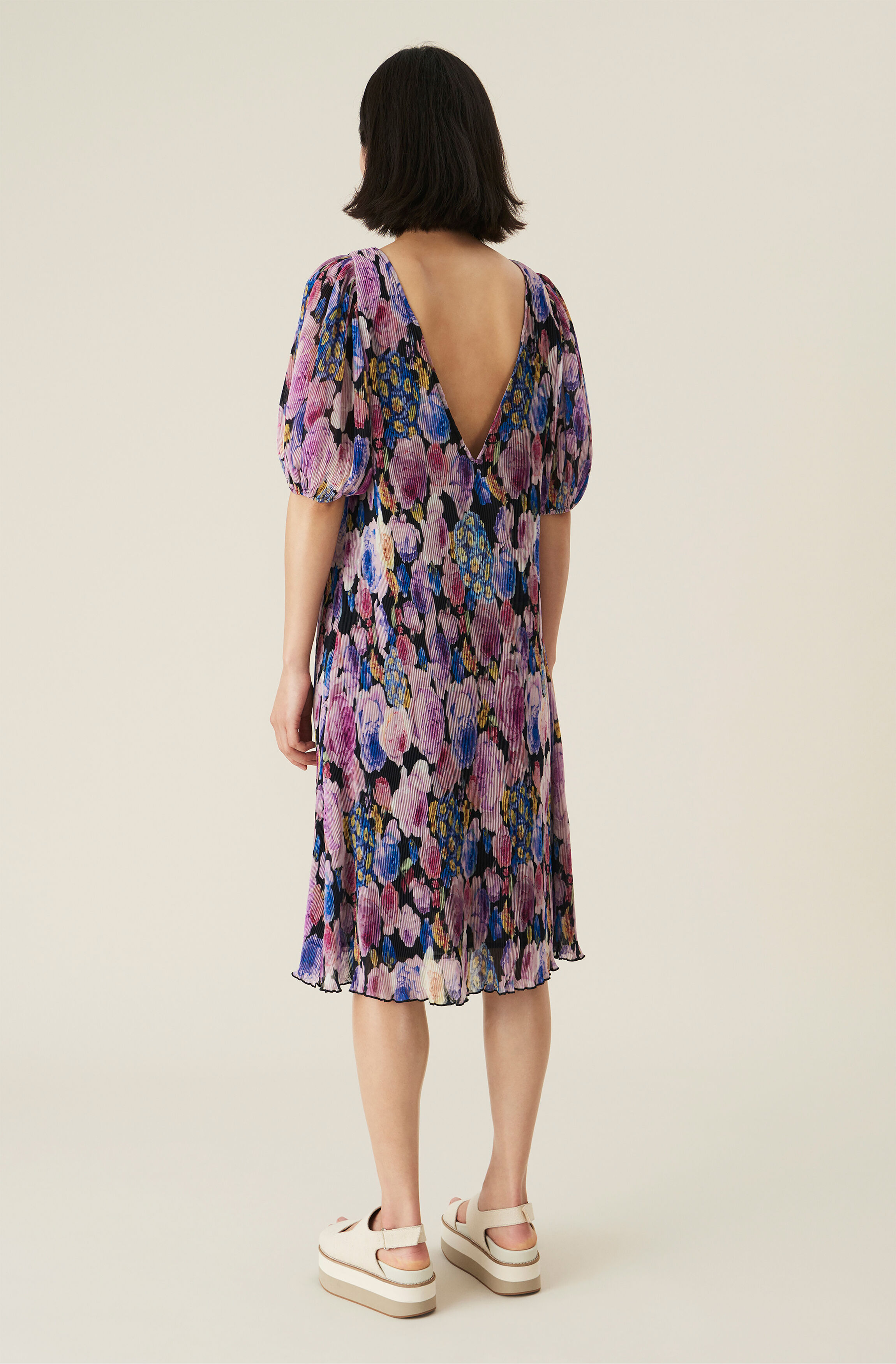 Polyester midi dress clearance