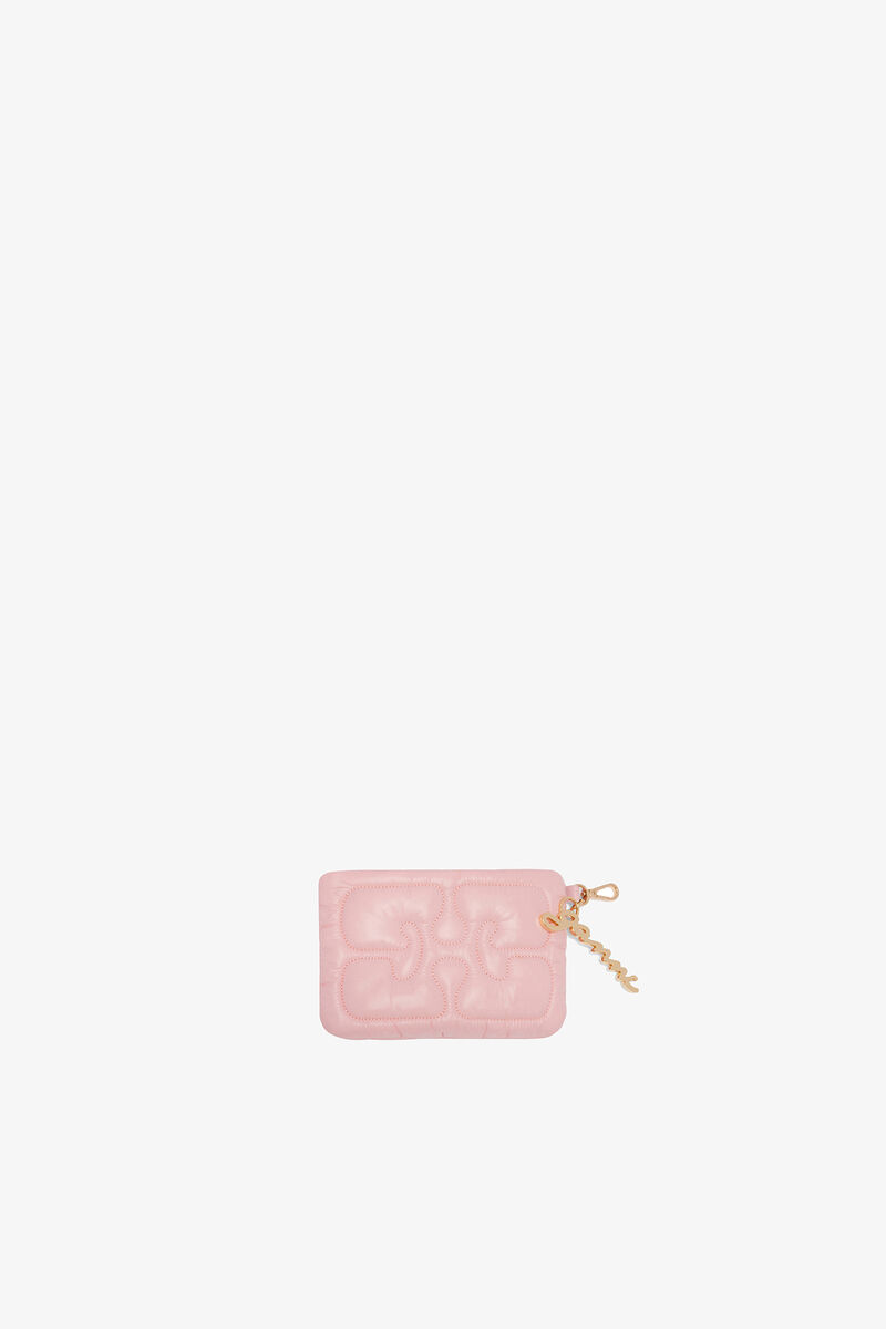 Quiltet Re-Tech taske, Recycled Polyamide, in colour Chalk Pink - 1 - GANNI