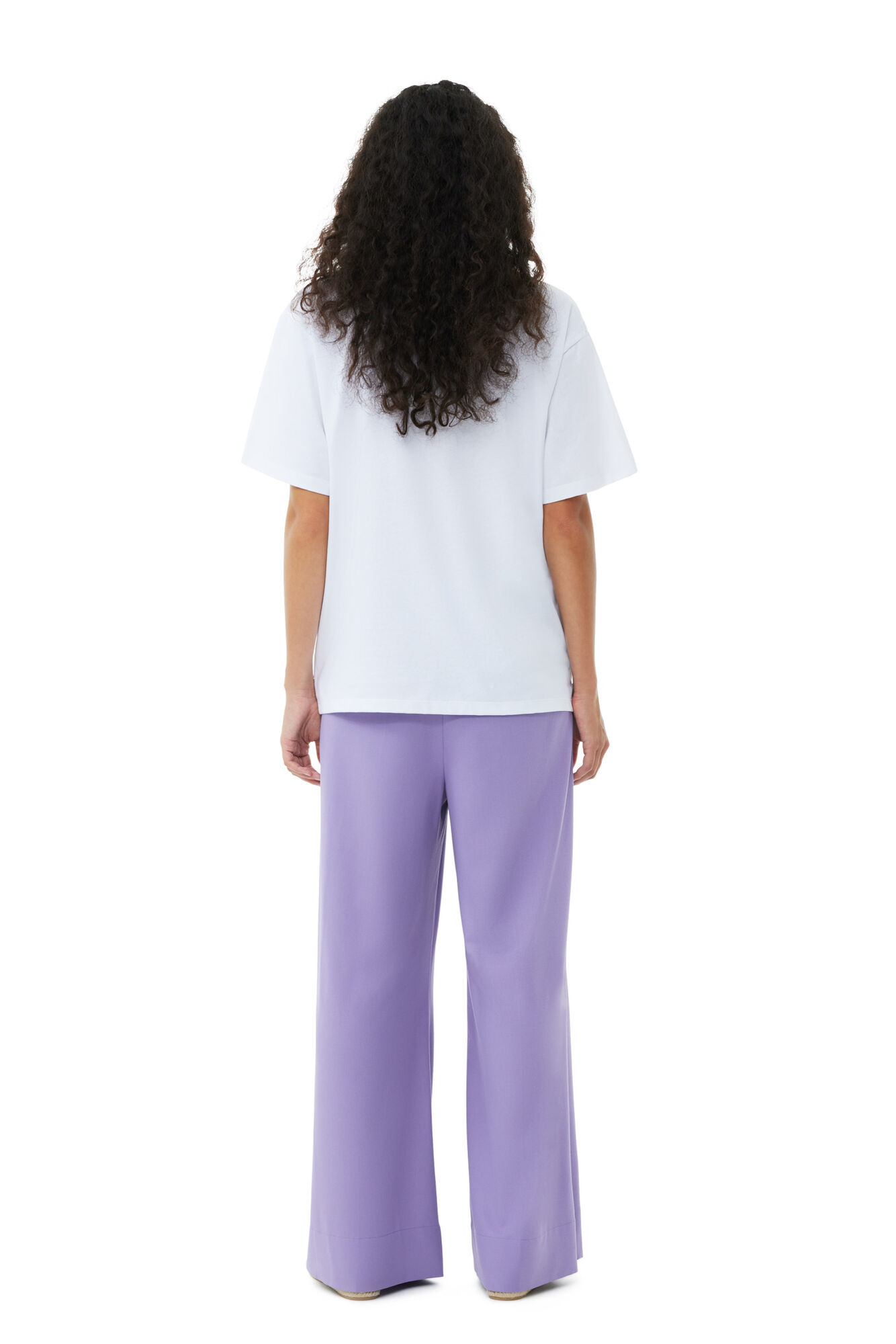 Future White Relaxed Cocktail T-shirt, Organic Cotton, in colour Bright White - 4 - GANNI