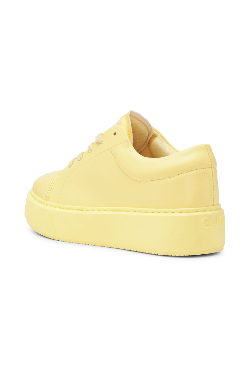 Vegea™-sneaker , Vegan Leather, in colour Pale Banana - 2 - GANNI