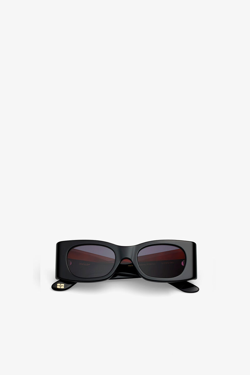 GANNI x Ace & Tate Black Kayla Sunglasses, Acetate, in colour Black - 1 - GANNI