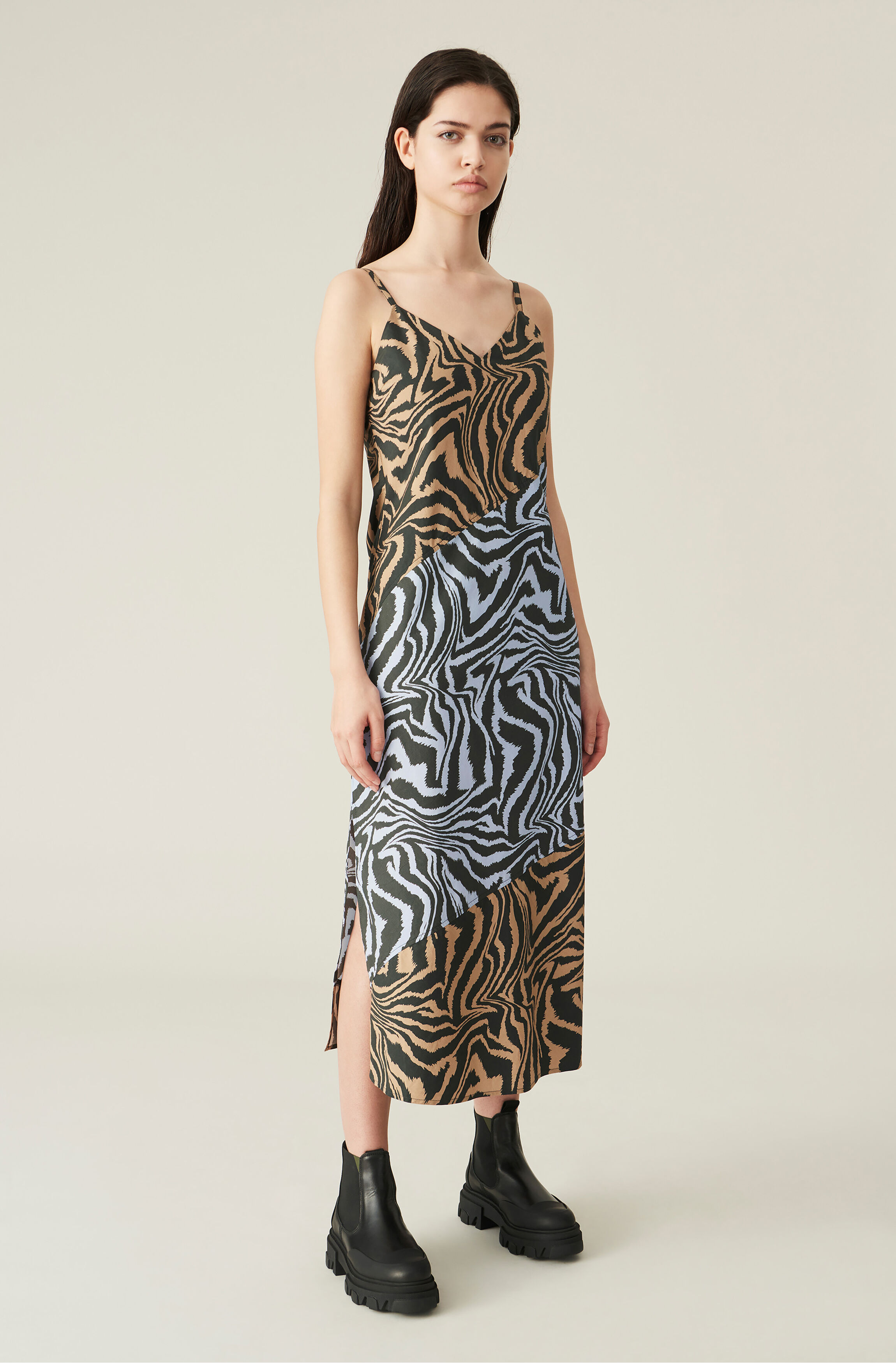 long cotton slip dress