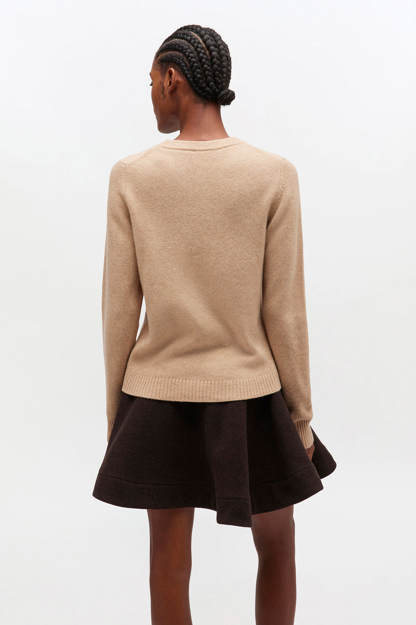 Graphic Wool Sweater, in colour Camel - 3 - GANNI