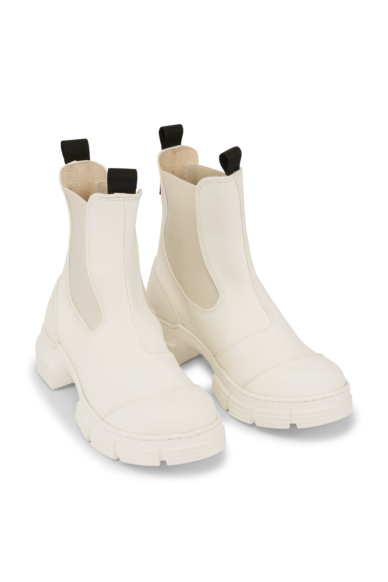 City Boots, Recycled rubber, in colour Egret - 3 - GANNI