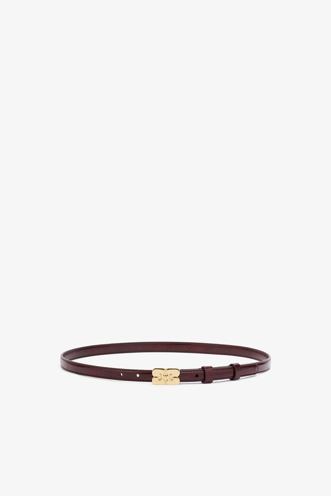 Kat Belt Small in Red, Burgundy