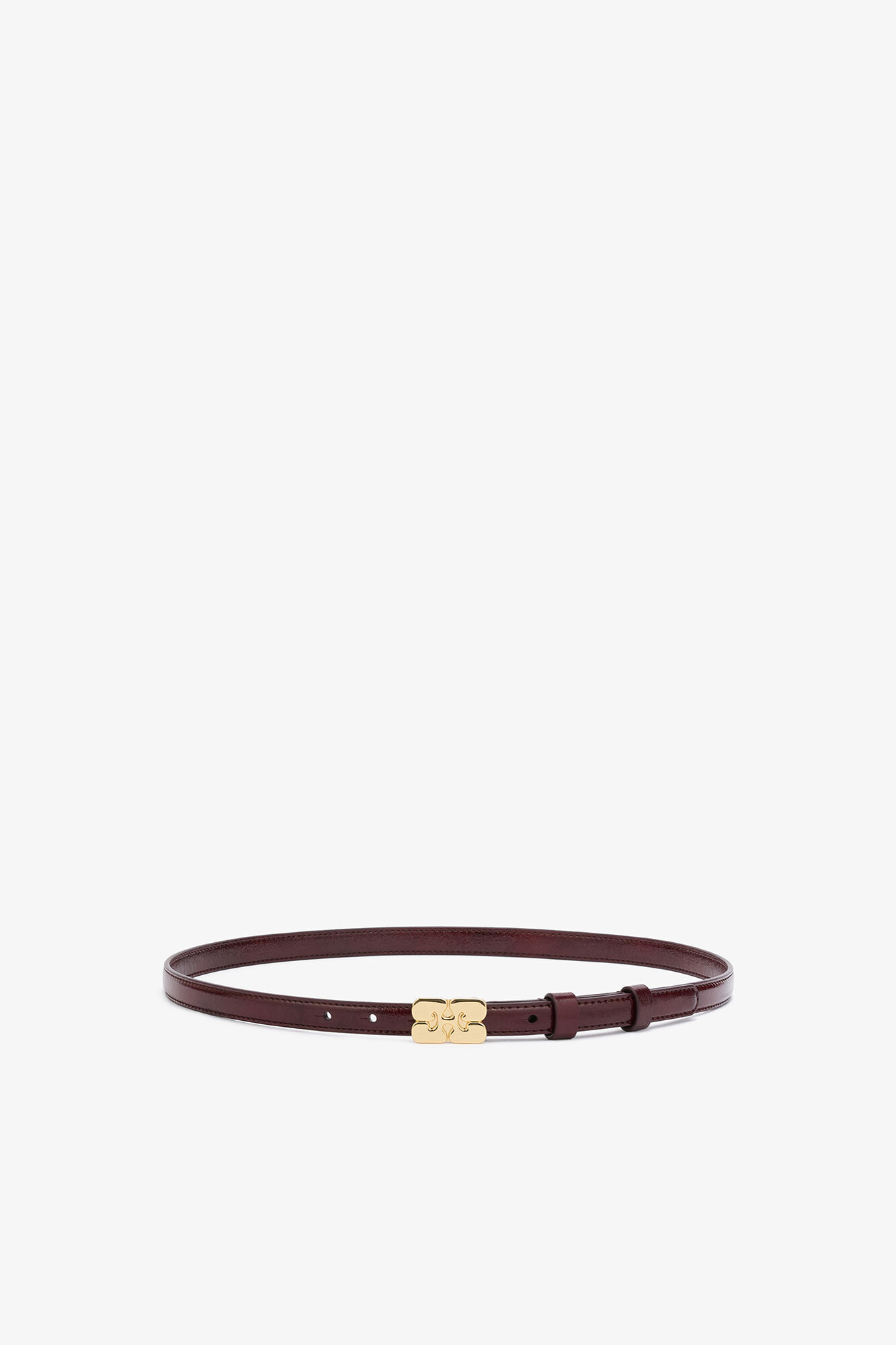 Kat Belt Small in Red, Polyester, in colour Burgundy - 1 - GANNI