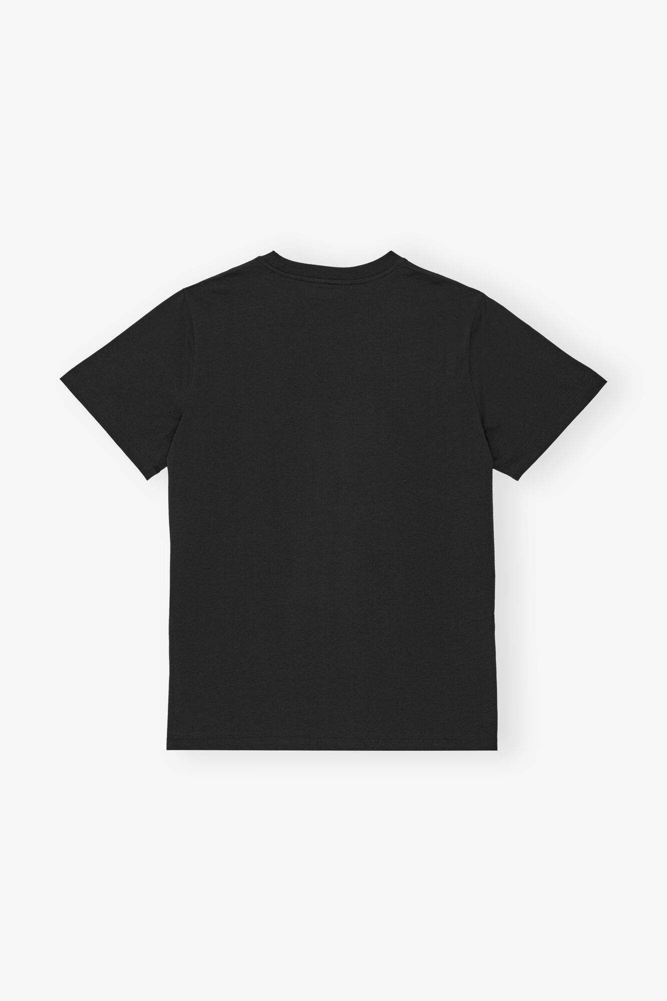Black Basic Jersey Owls Relaxed T-shirt, Cotton, in colour Phantom - 2 - GANNI