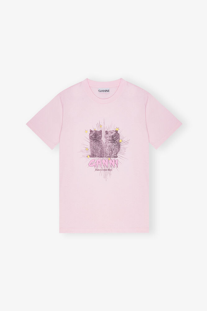 T-shirt avec des chatons roses, Chalk Pink