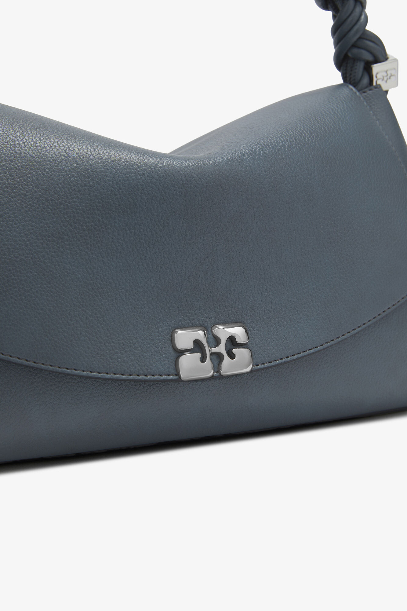 Very Bou Bag Grained in Grey, Polyurethane, in colour Quiet Shade - 4 - GANNI
