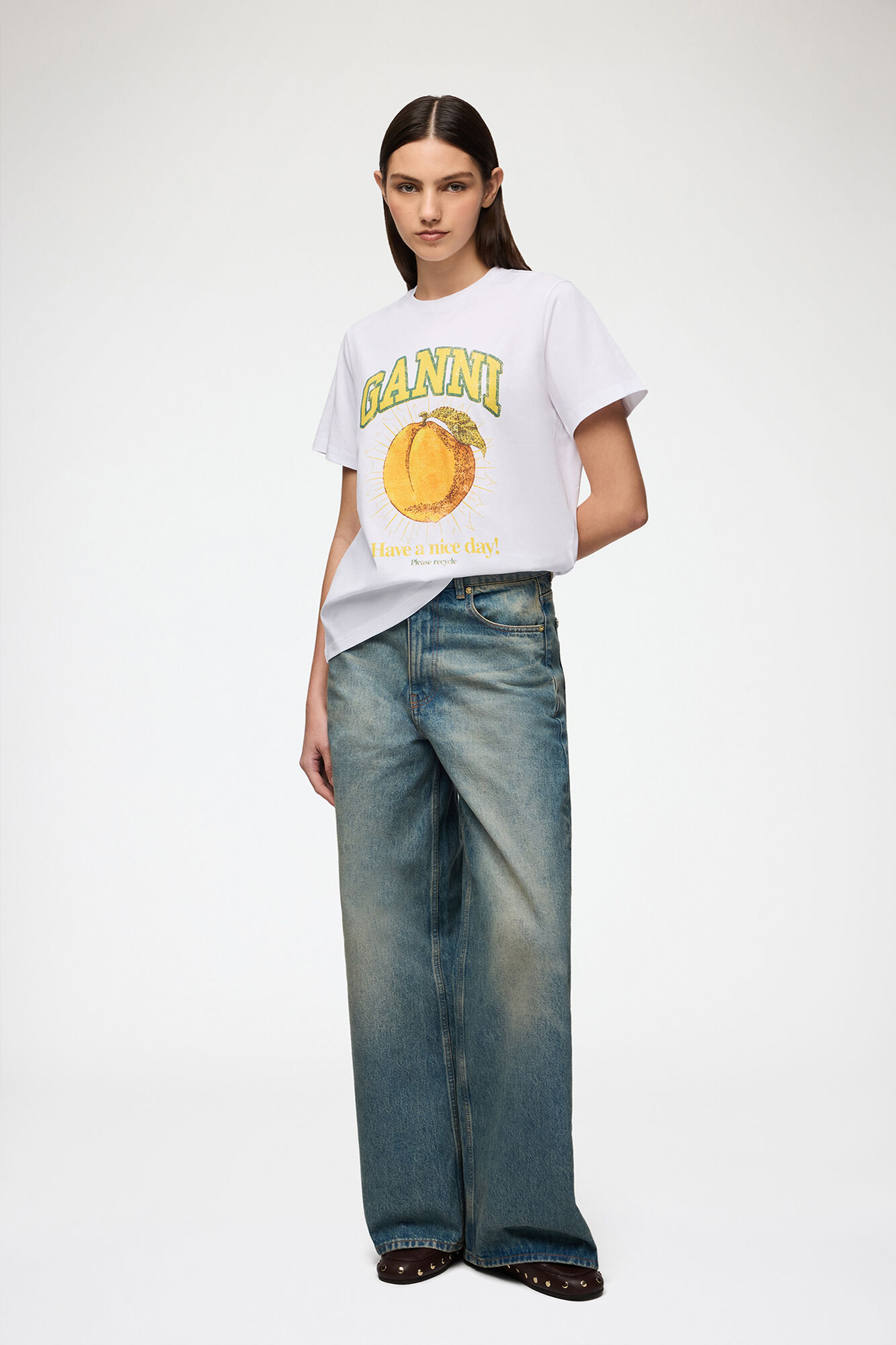 Relaxed Peach T-shirt | GANNI US