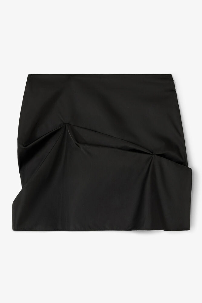 Svart minikjol i nylon, Black