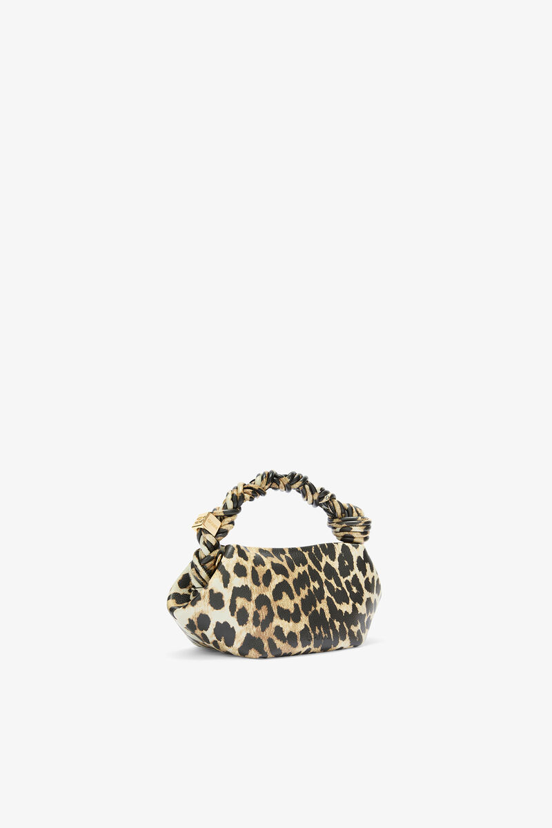 Daisy Duck Leopard Mini Bou Bag, Recycled Polyester, in colour Almond Milk - 2 - GANNI