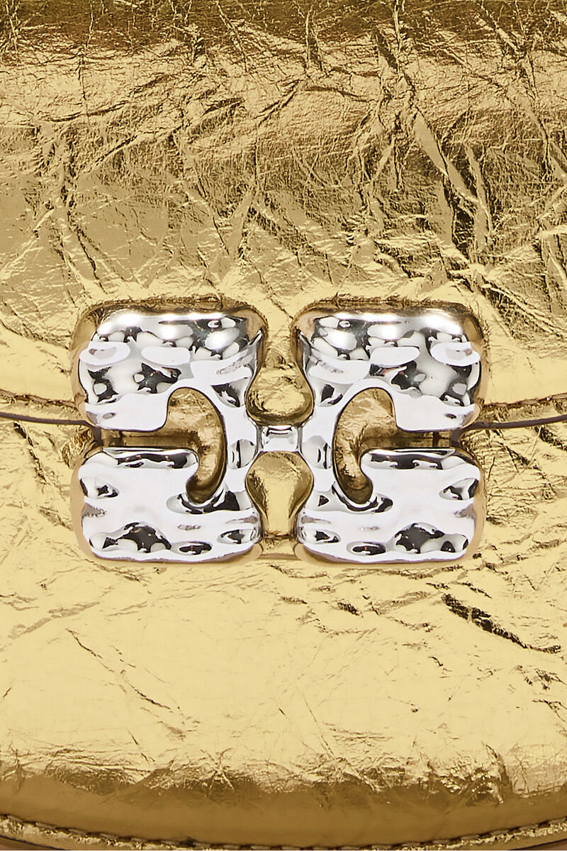 Lulu Wallet On Chain in Metallic, in colour Gold - 3 - GANNI