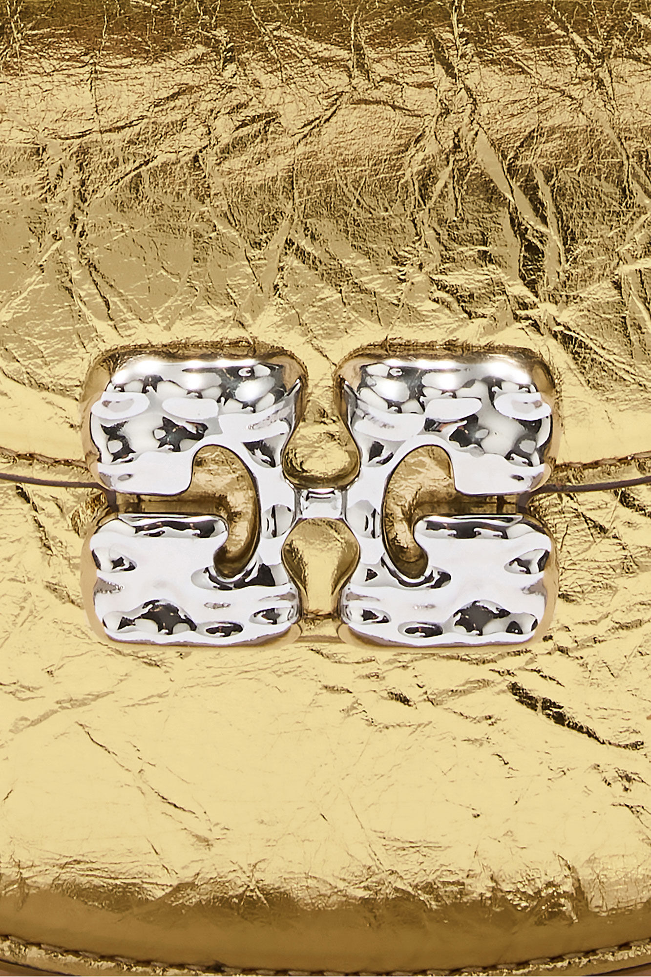 Lulu Wallet On Chain in Metallic, in colour Gold - 3 - GANNI