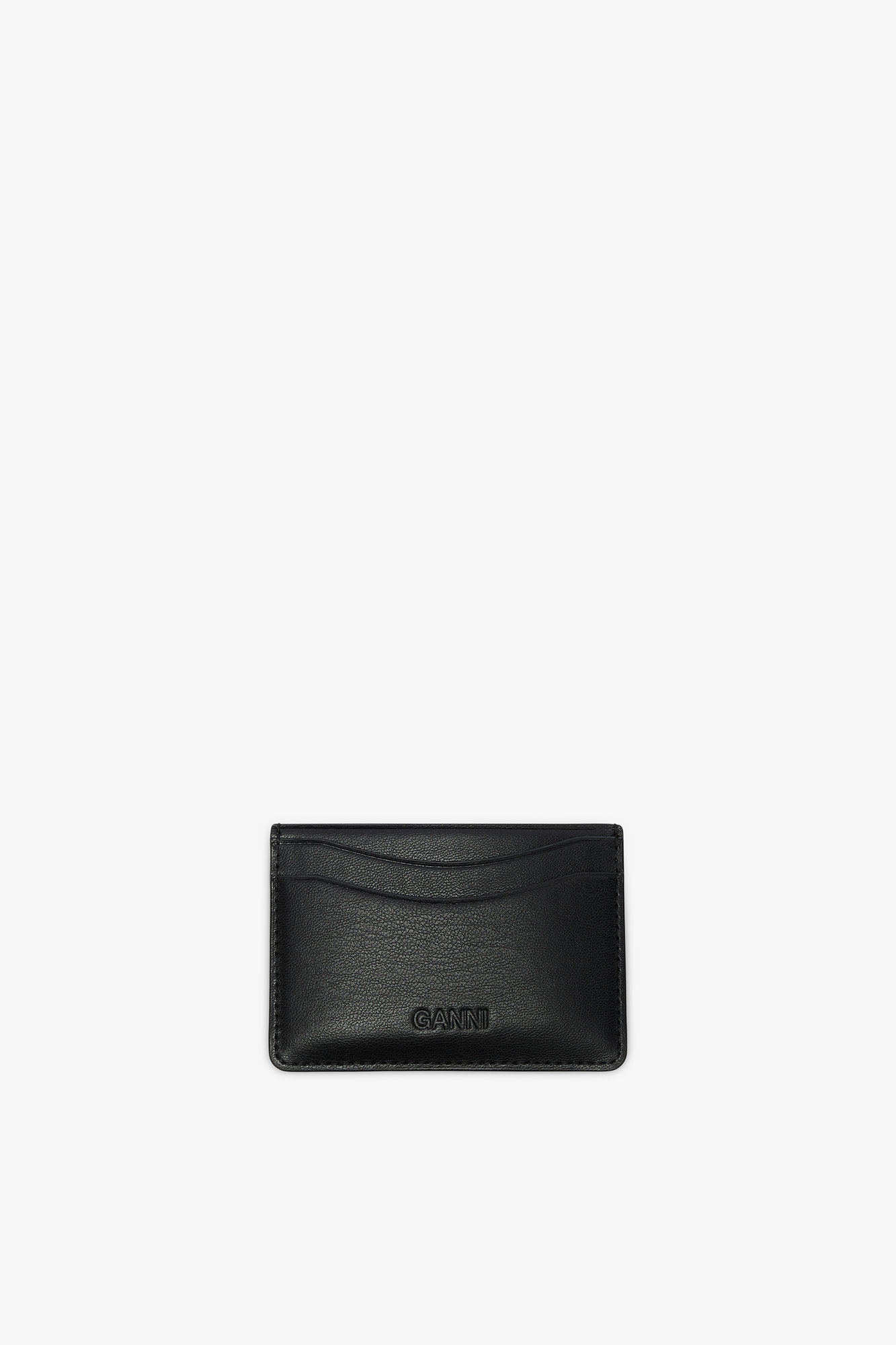Bou Card Holder with Poodle, Recycled Leather, in colour Black - 2 - GANNI