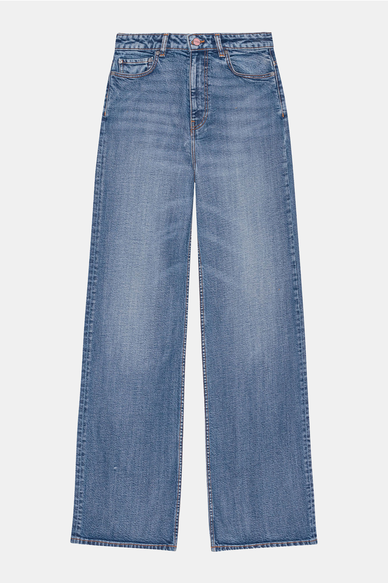 Mid Blue Andi Jeans, Cotton, in colour Mid Blue Vintage - 1 - GANNI