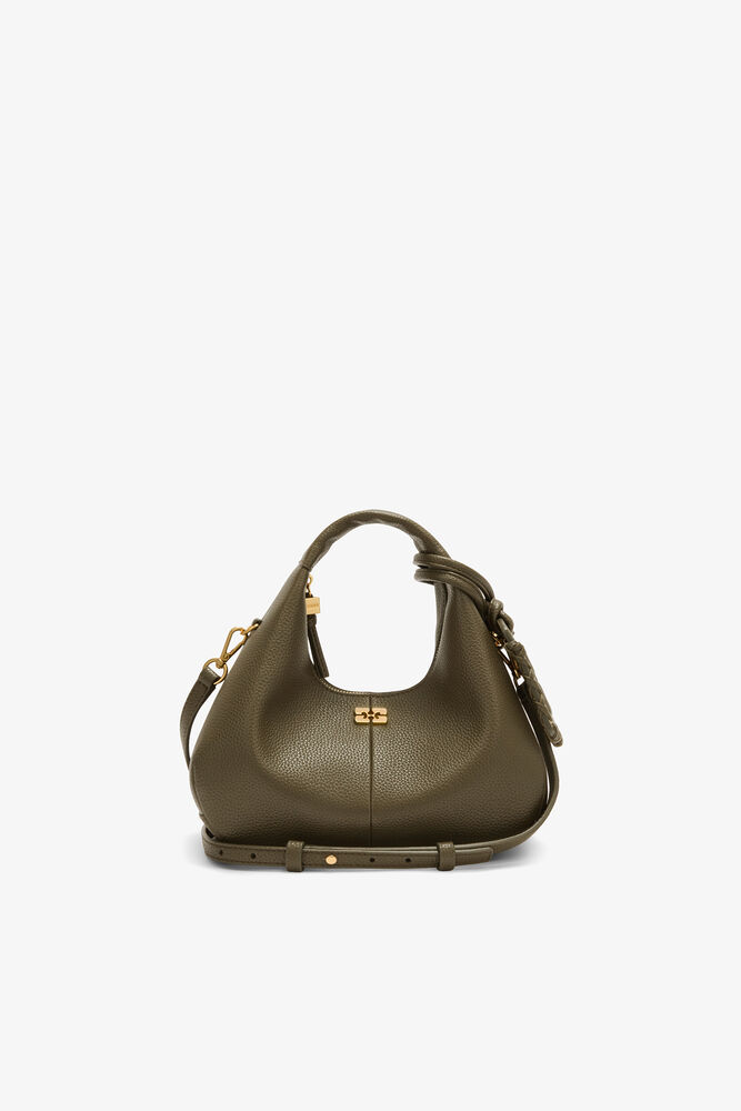 Mini Hobo Bag in Green, Military Olive