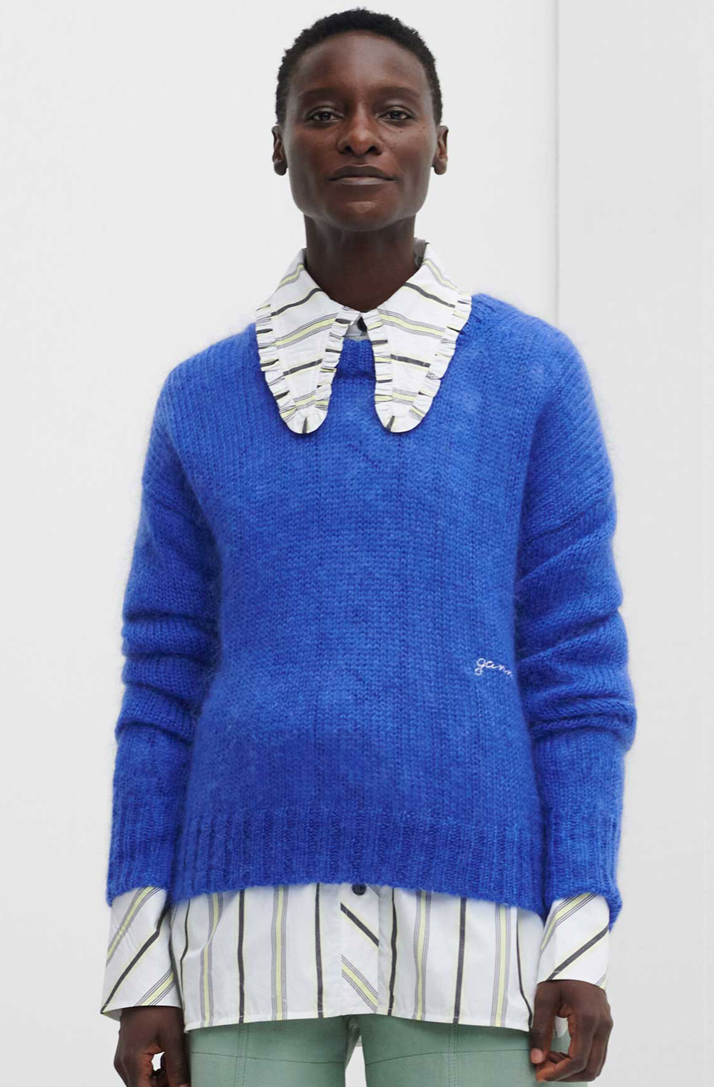 pink houndstooth cardigan