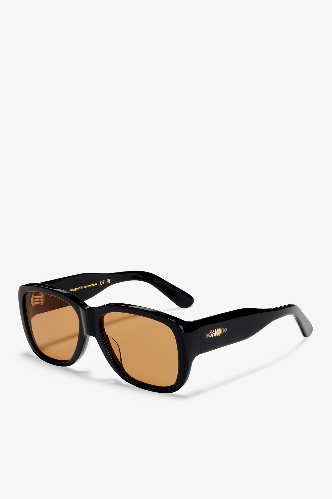 GANNI x Ace & Tate Antonio Sunglasses, Acetate, in colour Black - 3 - GANNI