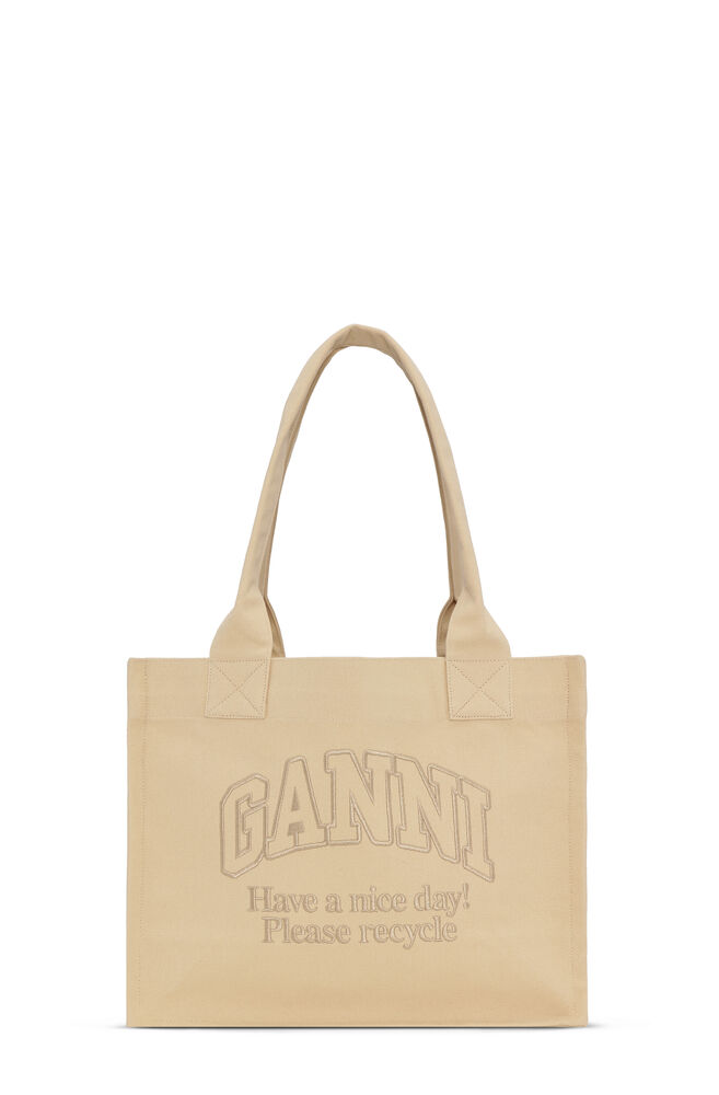Cream Large Canvas Tote Bag, Buttercream