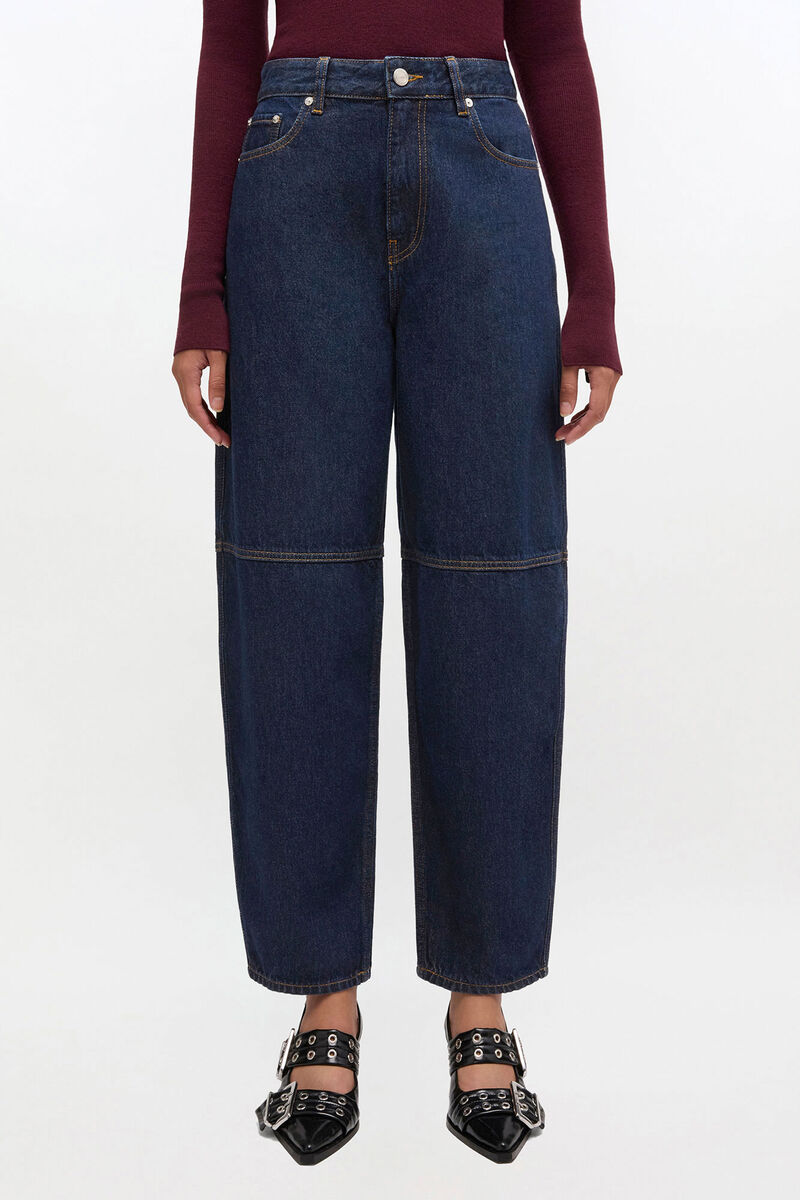 Dark Rinse Stary Jeans, Organic Cotton, in colour Rinse - 1 - GANNI